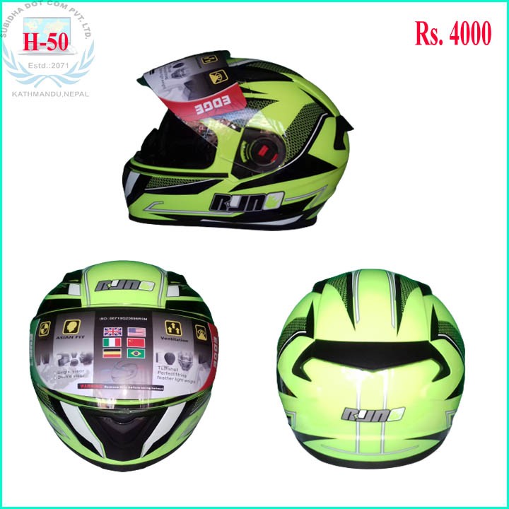 Ryno- Green color Full Helmet
